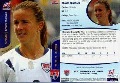 Brandi Chastain 2004 US Olympic Women’s Soccer team card USWNT - AutographsForSale.com