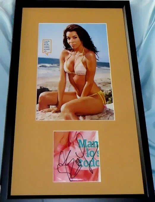 Eva Longoria autograph framed Maxim magazine bikini photo JSA - AutographsForSale.com