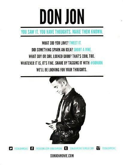 Don Jon 2013 movie promo card Joseph Gordon-Levitt Scarlett Johansson - AutographsForSale.com