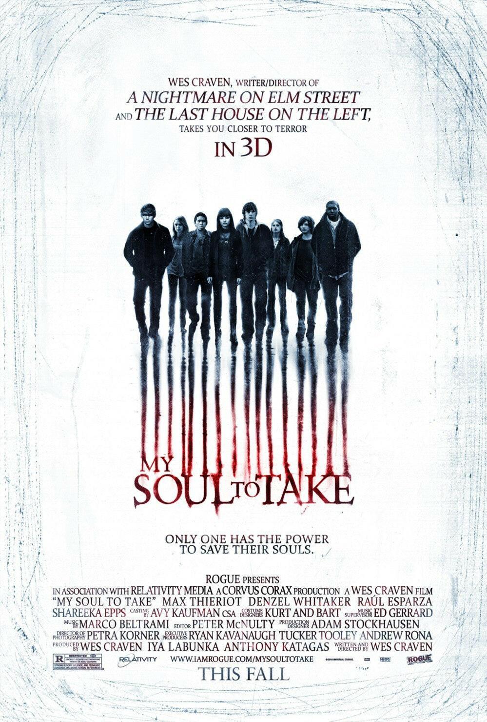 My Soul to Take 3D 2010 mini 11x17 movie poster Wes Craven - AutographsForSale.com