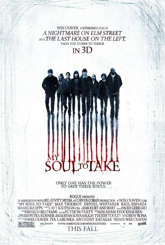 My Soul to Take 3D 2010 mini 11x17 movie poster Wes Craven - AutographsForSale.com