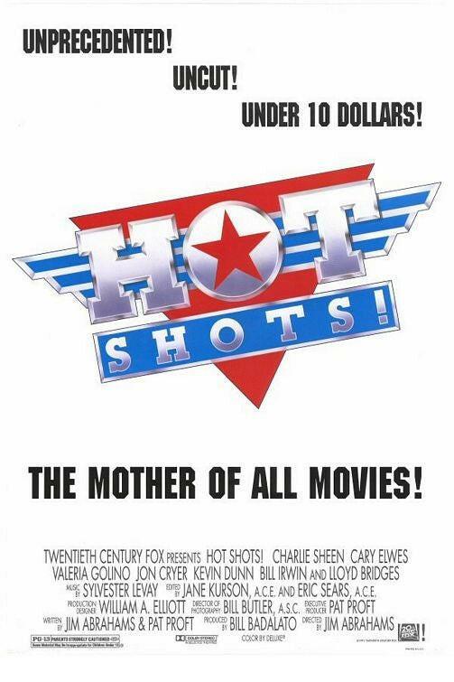 Hot Shots Full Size 27x40 original 2 Sided movie poster - AutographsForSale.com