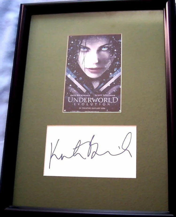 Kate Beckinsale autograph framed Underworld Evolution Movie postcard JSA - AutographsForSale.com