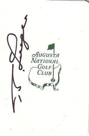 Bernhard Langer autographed Augusta Masters scorecard - AutographsForSale.com