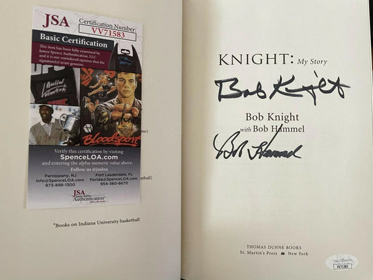 Bob Knight autographed My Story hardcover 1st edition book JSA - AutographsForSale.com