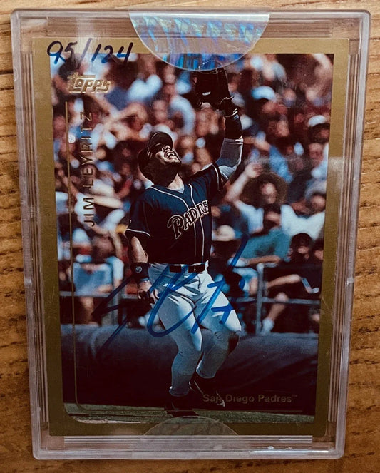 Jim Leyritz certified autograph San Diego Padres 2004 Topps Buyback 1999 card - AutographsForSale.com
