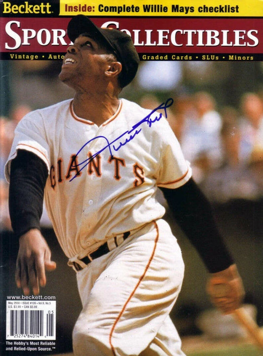 Willie Mays autographed San Francisco Giants 2000 Beckett magazine JSA - AutographsForSale.com