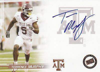 Terrence Murphy certified signed Texas A&M 2005 Press Pass card - AutographsForSale.com