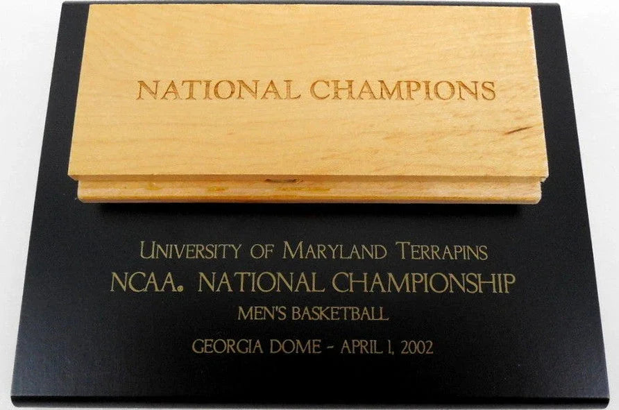 Maryland 2002 NCAA National Championship basketball floorboard plaque - AutographsForSale.com