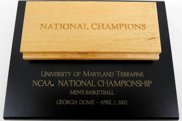 Maryland 2002 NCAA National Championship basketball floorboard plaque - AutographsForSale.com