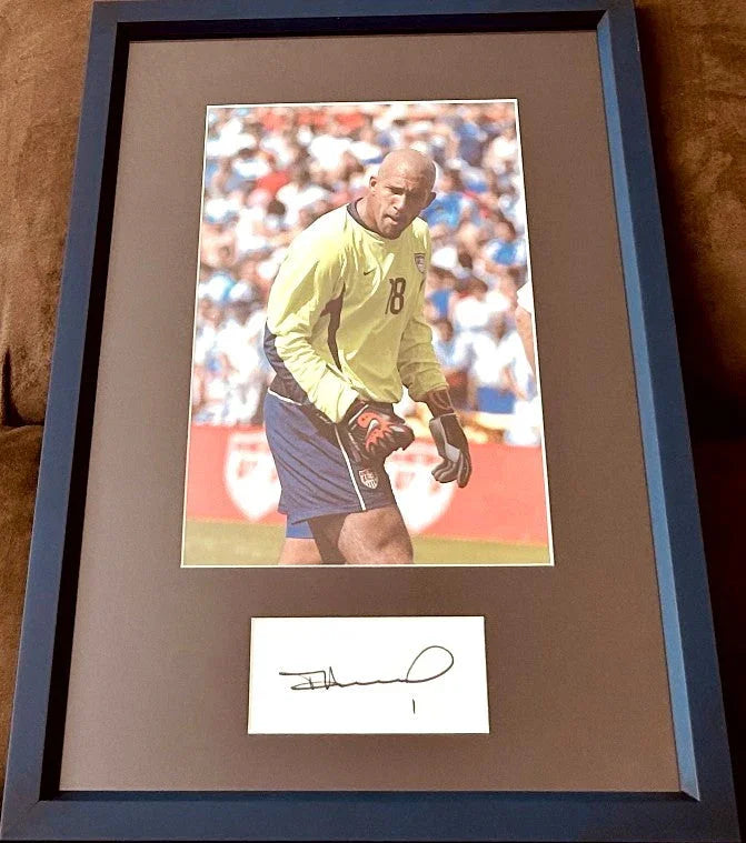 Tim Howard autograph custom framed with US Soccer photo JSA - AutographsForSale.com