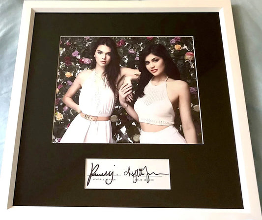 Kendall Jenner Kylie Jenner autographs framed 8x10 photo JSA - AutographsForSale.com