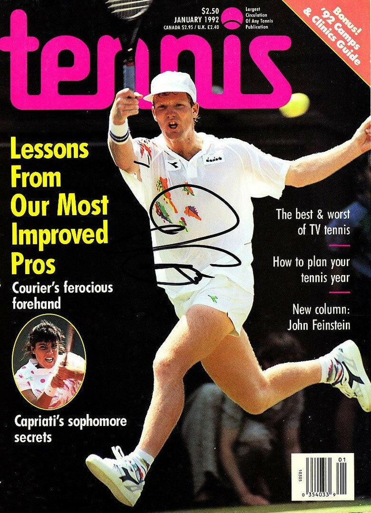 Jim Courier autographed 1992 Tennis magazine cover - AutographsForSale.com
