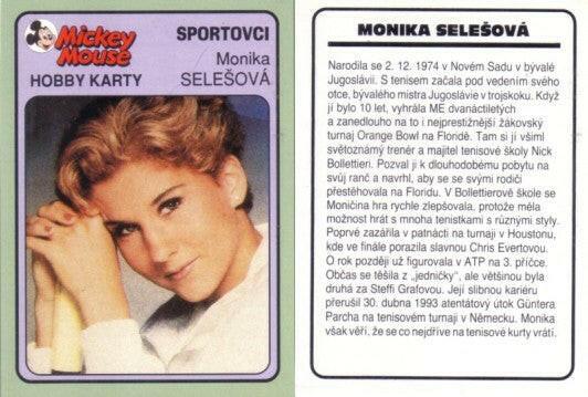 Monica Seles 1994 Mickey Mouse Czech Republic tennis card Rare - AutographsForSale.com