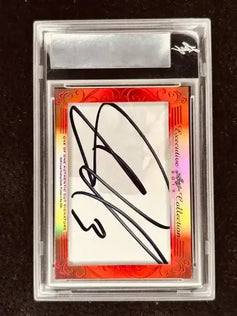 O.J. Simpson & Carson Palmer 2017 Leaf Masterpiece Cut Signature card 1/1 JSA Heisman USC Trojans - AutographsForSale.com