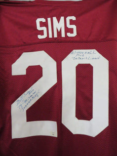 Billy Sims signed Oklahoma Sooners Nike jersey with 78 Heisman Sooner Magic - AutographsForSale.com