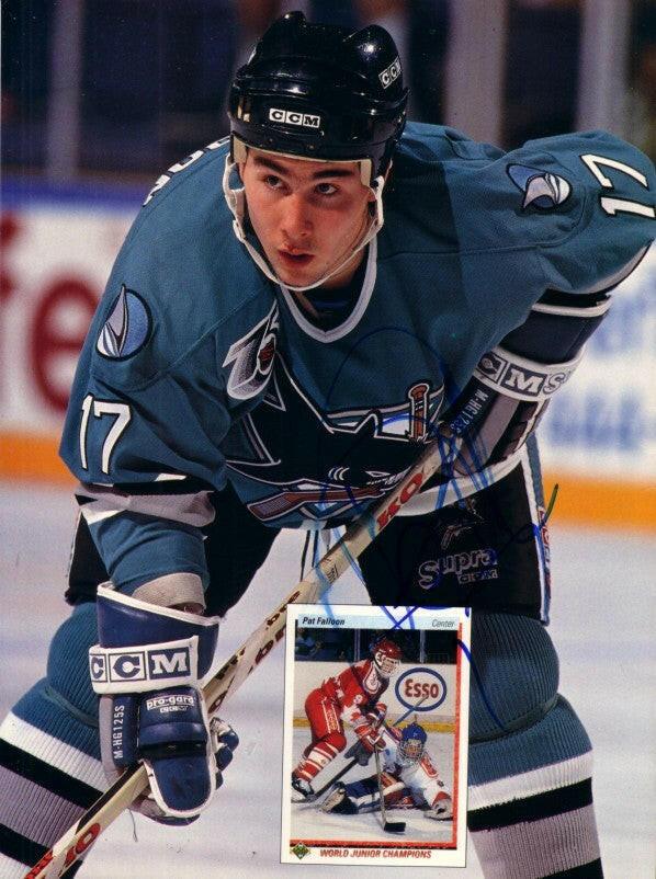 Pat Falloon signed San Jose Sharks Beckett hockey cover photo - AutographsForSale.com