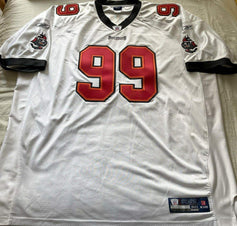 Warren Sapp Buccaneers 2002 Reebok game model white jersey - AutographsForSale.com