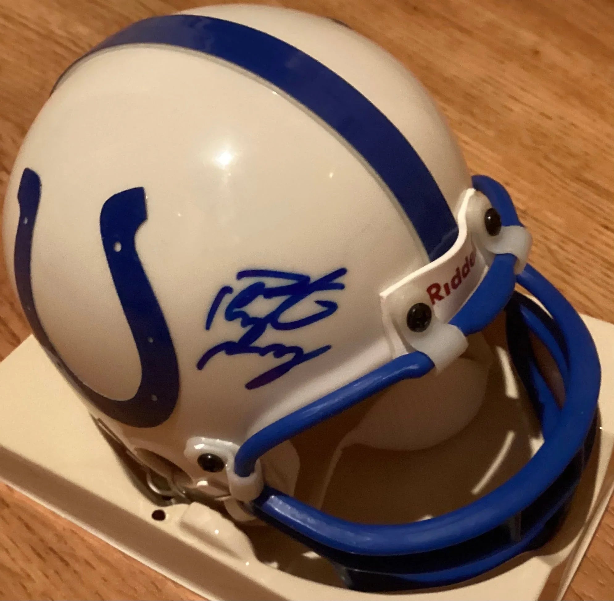 Peyton Manning autographed Indianapolis Colts mini helmet JSA - AutographsForSale.com