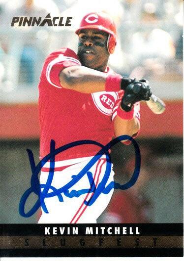 Kevin Mitchell signed Reds 1993 Pinnacle Slugfest card MLB Hologram - AutographsForSale.com