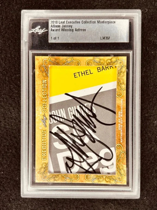 Allison Janney 2018 Leaf Masterpiece Cut Signature certified autograph card 1/1 JSA West Wing Mom - AutographsForSale.com