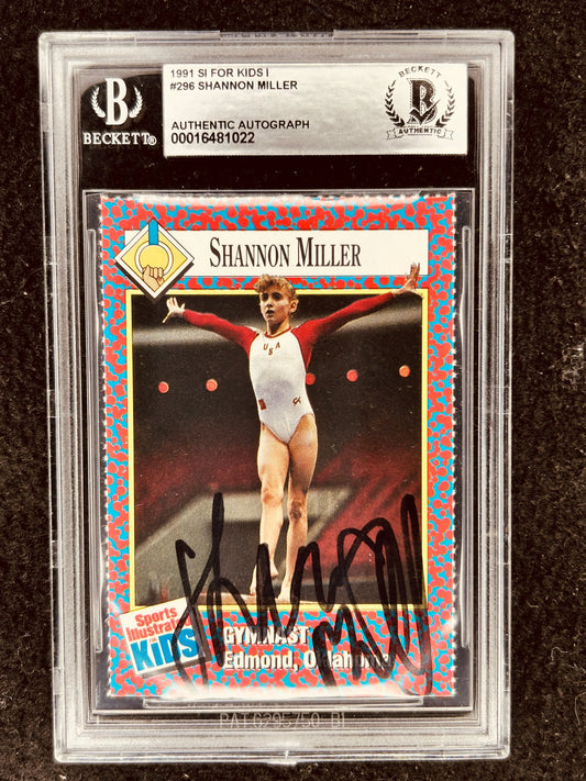 Shannon Miller autographed 1991 Sports Illustrated for Kids Rookie Card BAS slabbed - AutographsForSale.com