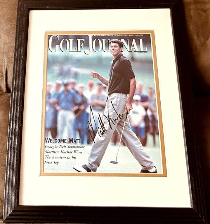 Matt Kuchar signed 1997 US Amateur Champion Golf Journal magazine framed - AutographsForSale.com