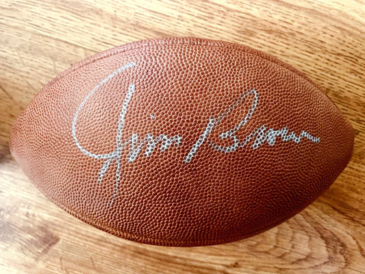 Jim Brown autographed Wilson NFL game football JSA Cleveland Browns - AutographsForSale.com
