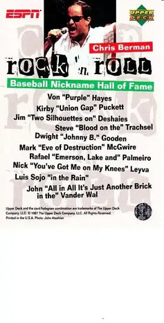 Chris Berman ESPN 1997 Upper Deck baseball MLB All-Star FanFest card - AutographsForSale.com