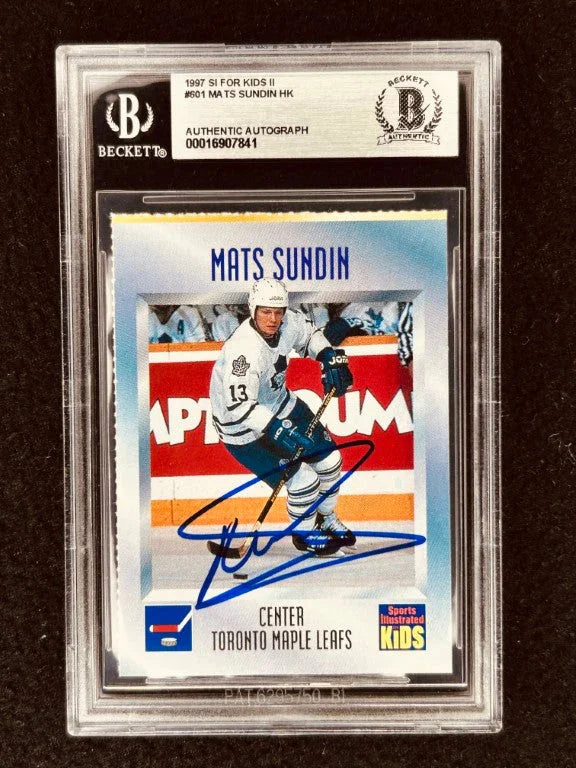 Mats Sundin autographed Toronto Maple Leafs 1997 Sports Illustrated for Kids card BAS - AutographsForSale.com