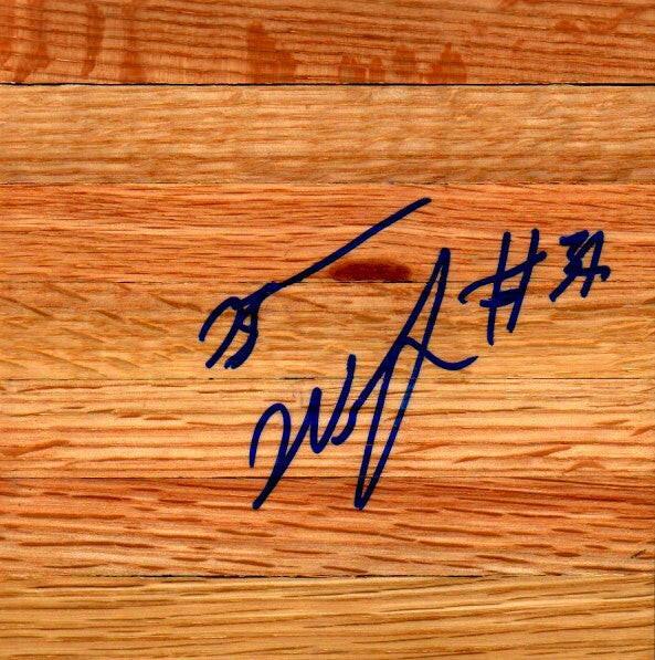 Brandan Wright signed basketball wood floor UNC Tar Heels - AutographsForSale.com