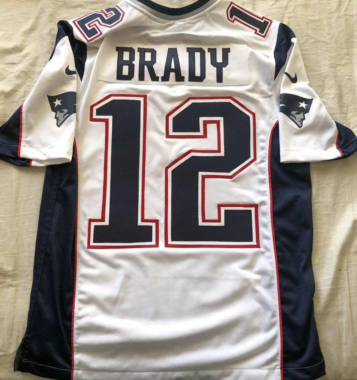 Tom Brady New England Patriots 2012 2013 2014 Nike jersey - AutographsForSale.com