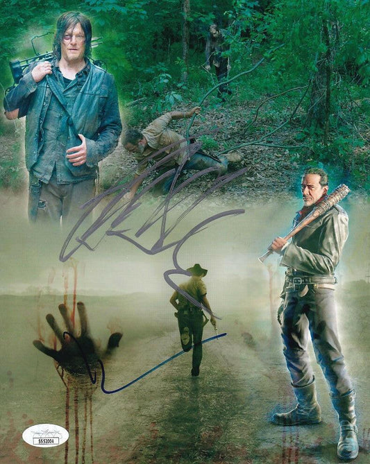 Jeffrey Dean Morgan & Norman Reedus signed Walking Dead 8x10 photo JSA - AutographsForSale.com