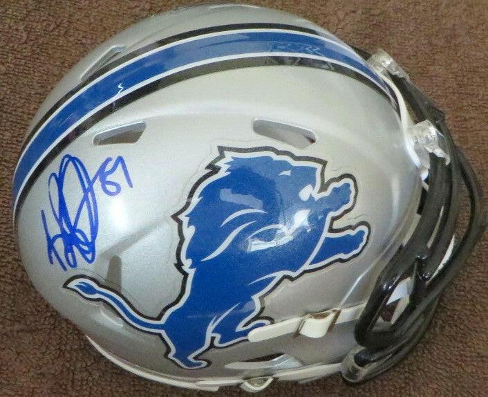 Brandon Pettigrew autographed Detroit Lions Riddell Speed mini helmet - AutographsForSale.com