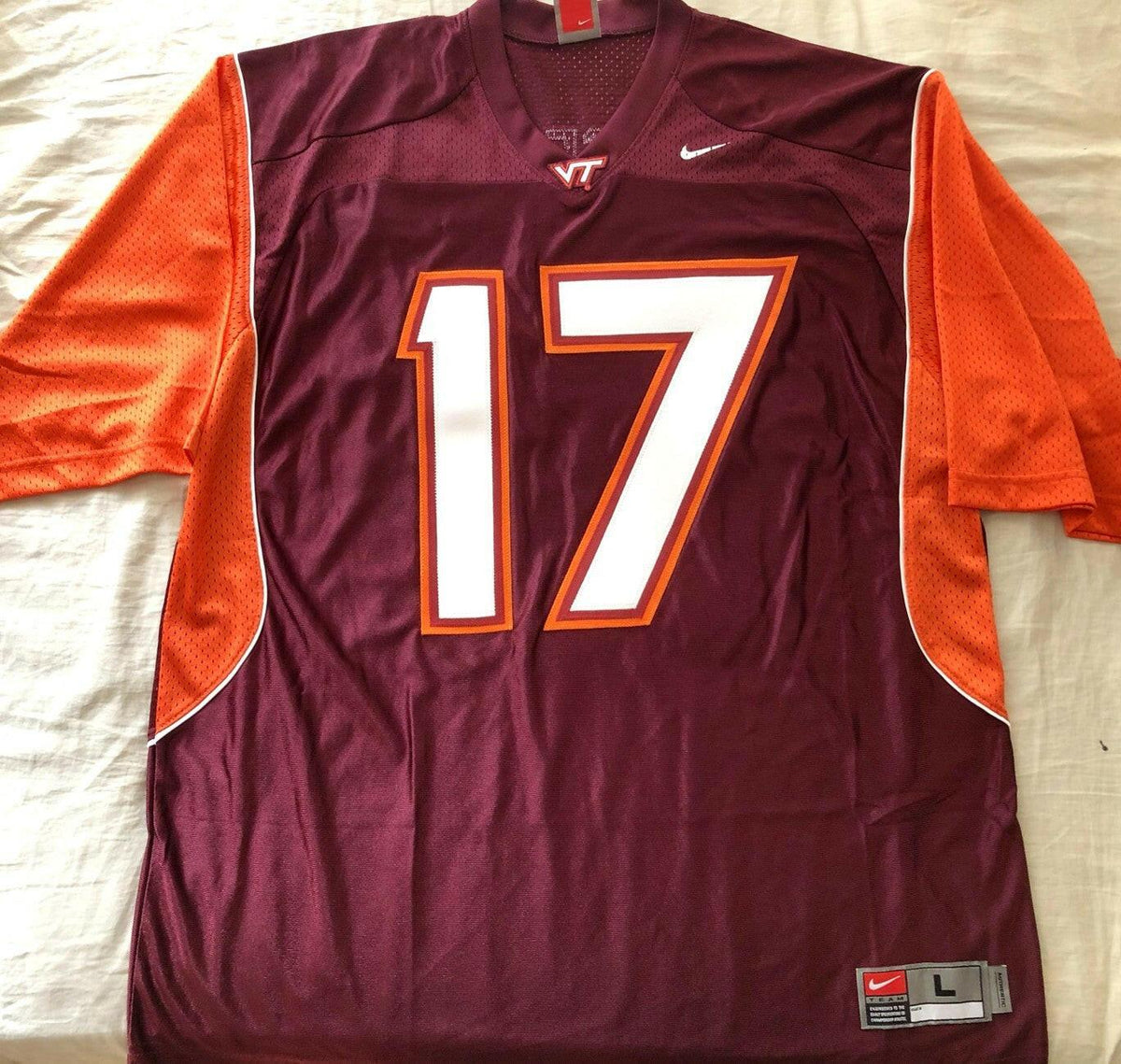 Kam Chancellor Virginia Tech Nike maroon & orange 2XL jersey - AutographsForSale.com