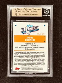 Jacob Turner 2008 AFLAC Bowman RC BGS 9.5 Gem Mint - AutographsForSale.com
