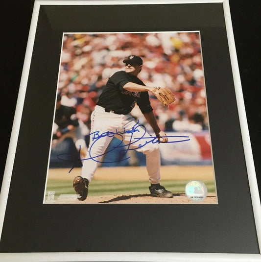 Al Leiter autographed New York Mets 8x10 photo inscribed Best Wishes matted and framed - AutographsForSale.com