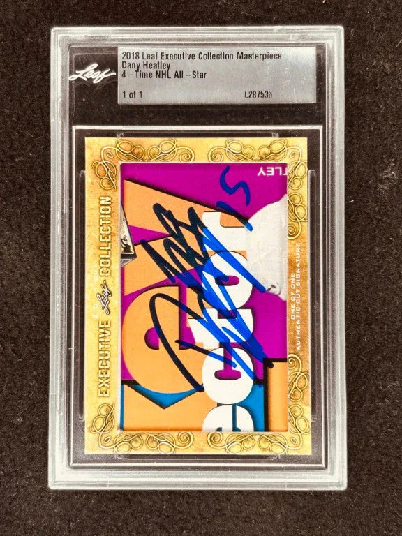 Dany Heatley 2018 Leaf Masterpiece Cut Signature card 1/1 JSA Ottawa Senators - AutographsForSale.com