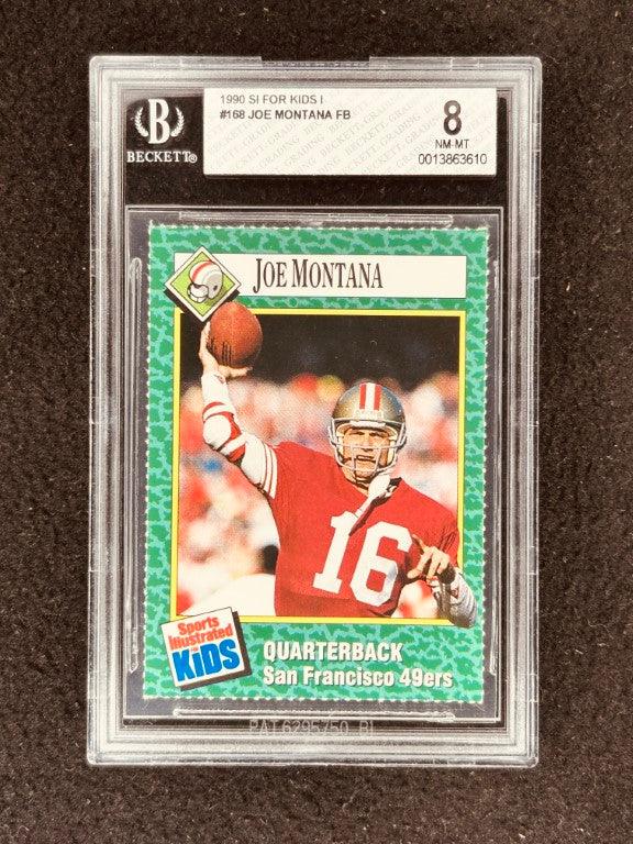 Joe Montana San Francisco 49ers 1990 Sports Illustrated for Kids card BGS Graded 8 NrMt-Mt - AutographsForSale.com