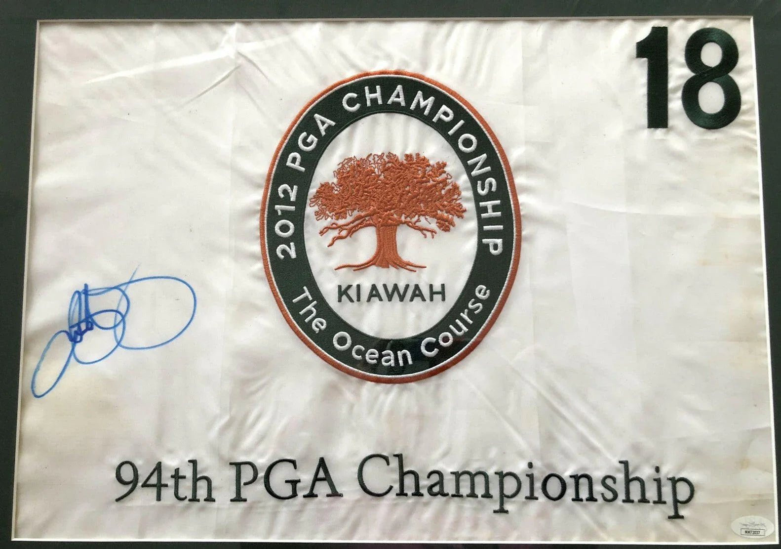 Rory McIlroy autographed 2012 PGA Championship embroidered golf flag framed JSA - AutographsForSale.com
