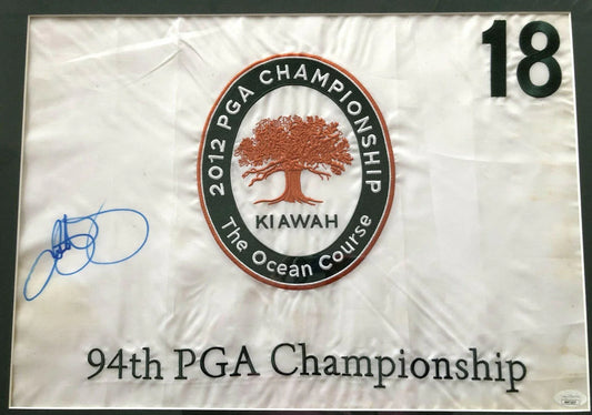 Rory McIlroy autographed 2012 PGA Championship embroidered golf flag framed JSA - AutographsForSale.com