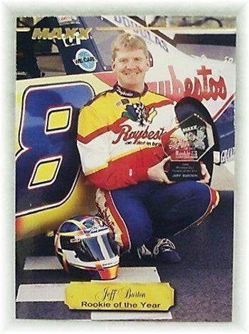 Jeff Burton 1995 MAXX NASCAR racing promo card - AutographsForSale.com