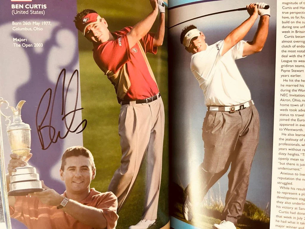 2005 British Open golf program autographed by 13 John Daly Sergio Garcia Padraig Harrington Mark O'Meara - AutographsForSale.com