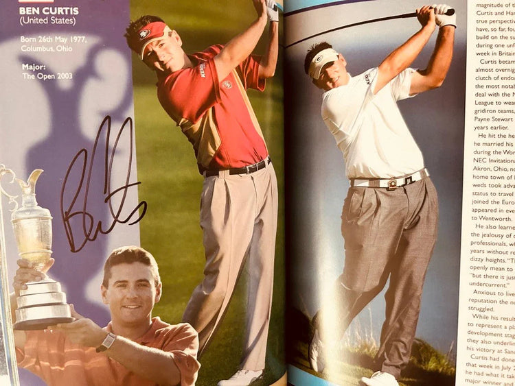2005 British Open golf program signed by 13 John Daly Sergio Garcia Padraig Harrington Mark O'Meara - AutographsForSale.com