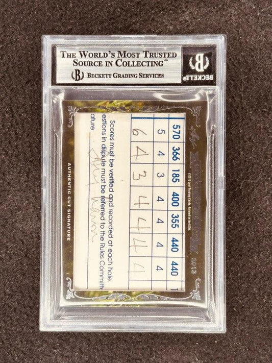 Jack Burke Tommy Aaron 2014 Leaf Legends of Links Cut Signature certified signed card 1/1 Masters - AutographsForSale.com