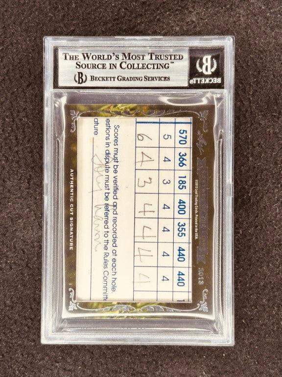 Jack Burke Tommy Aaron 2014 Leaf Legends of Links Cut Signature certified signed card 1/1 Masters - AutographsForSale.com