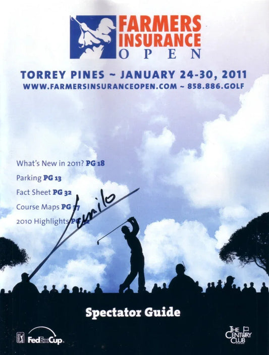 Camilo Villegas signed 2011 Farmers Insurance Open program - AutographsForSale.com