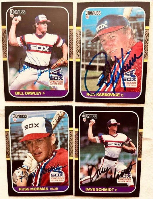 4 signed 1987 Donruss White Sox cards Ron Karkovice Dave Schmidt - AutographsForSale.com