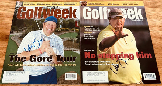 2 Jason Gore autographed 2005 Golfweek magazines - AutographsForSale.com