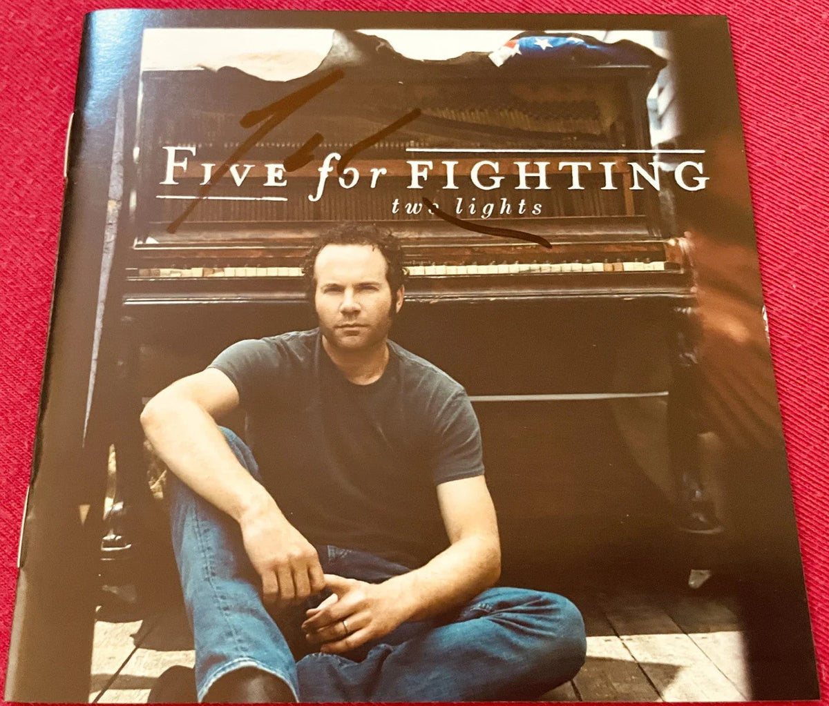 John Ondrasik signed Five For Fighting Two Lights CD booklet - AutographsForSale.com
